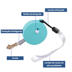 Coleira Pet Minimalista Retrátil e Automática