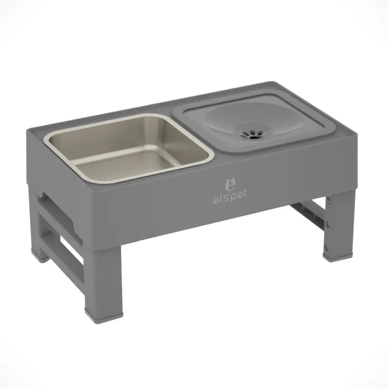 Alimentador Elevada Ajustável e Multifuncional com Comedouro Lento